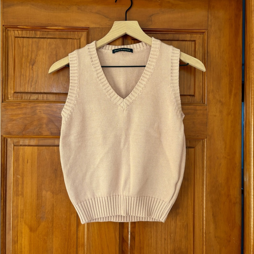 Brandy Melville Pink Sweater Vest